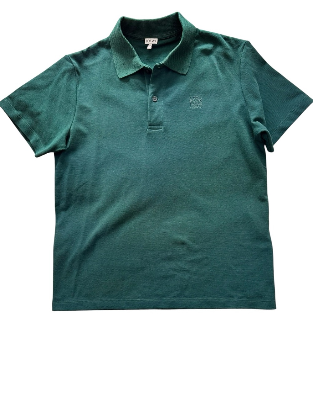 Loewe Green Polo Shirt with Subtle Logo